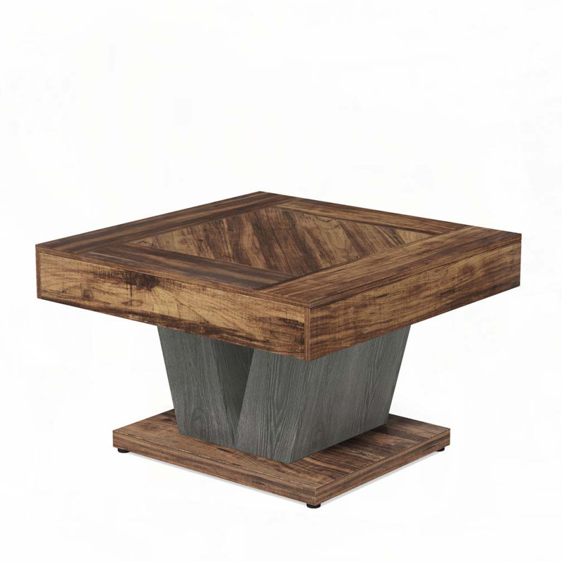 35.4" Farmhouse Square Coffee Table