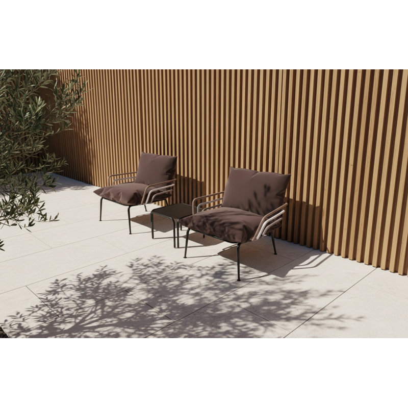 Table basse d'extérieur et d'intérieur moderne en aluminium Tembel pour environnements polyvalents et espaces transitionnels
