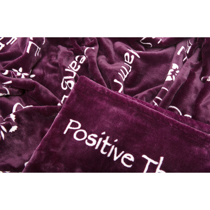  Couverture en chenille veloutée, Aubergine