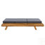 Ensemble de méridienne en bois d'acacia avec dossier réglable et coussin triple, pour une détente en plein air et une utilisation polyvalente-489512554