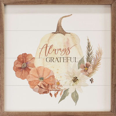 Always Grateful White Pumpkin By Audrey Jeanne Roberts