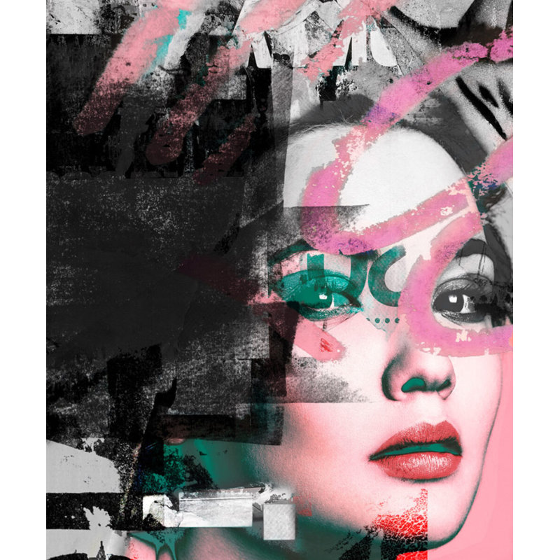 Paint Collage Portrait 1 Print by Todaro, Katie, 44'' H x 37'' W