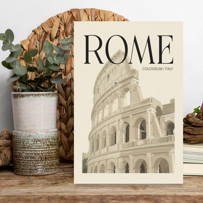 Ancienne Rome, Colisée classique, architecture contemporaine contemporaine, art mural