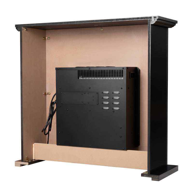 36"Electric Fireplace Insert with Remote Control Adjustable Flame Colour Brightness,TV Stand with Freestanding Electric Fireplace