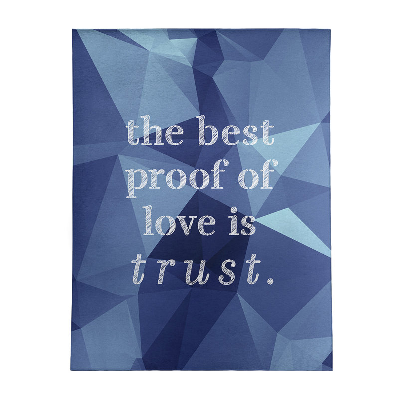 Tapis en simili-gemme love & trust quote, Rectangle 8 pi x 10 pi