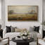 «Rustic Countryside Farm Landscape with Grazing Cow Vintage», reproduction d'art sur toile encadrée-98042052-111665131