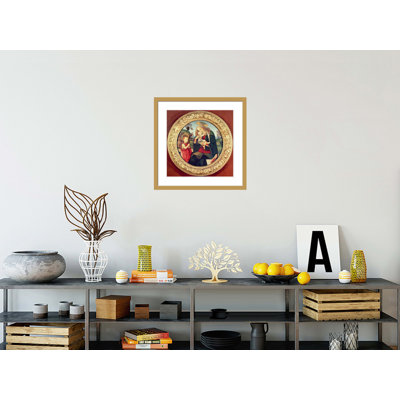 Vierge à l'enfant avec Jean-Jean par Sandro Botticelli - Impression giclée encadrée