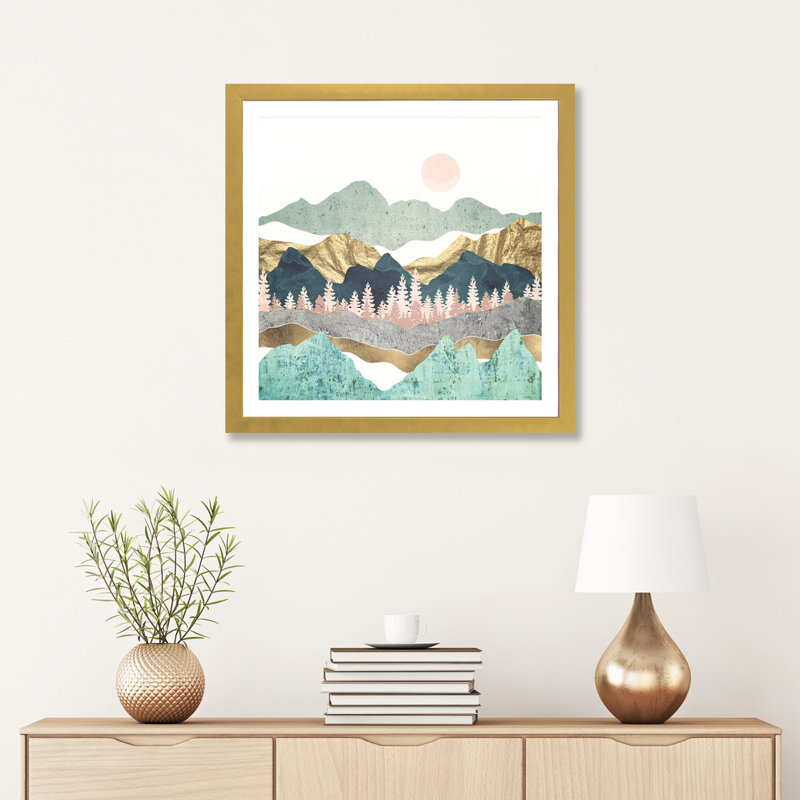 Summer Vista - Imprimé, Encadré en papier doré, H 24 po x l 24 po x p 1 po