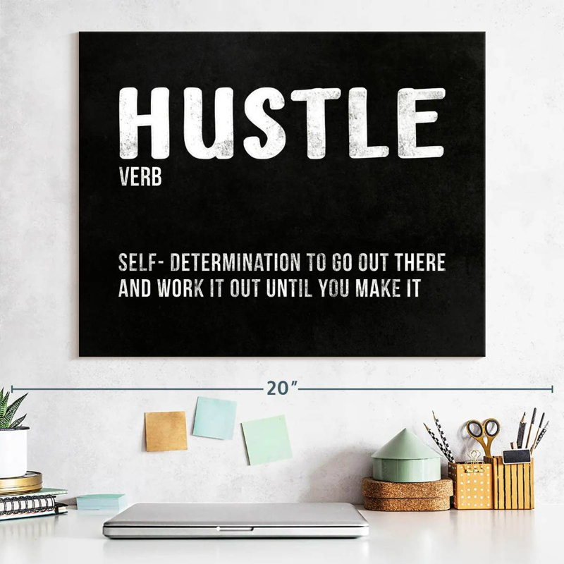 " Hustle Definition " by HustleBroIllustrations, 12" H x 15" W x 1.25"' D