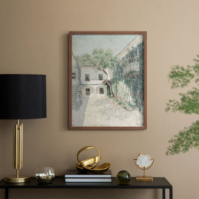 «Vintage Landscape CXC», reproduction encadrée - bois massif
