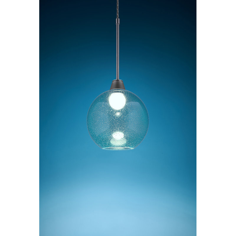 Bobo 1 - Light Sphere Pendant, Matte Chrome, Aqua