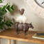 Sculpture décorative d'animaux de ferme empilés en pierre synthétique-86642904-86642905