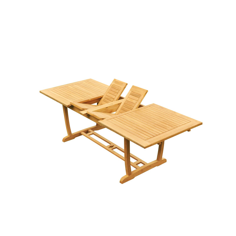 Ensemble repas 9 pièces teck Maskell, L 94 po x l 40 po x H 30,5 po, Naturel