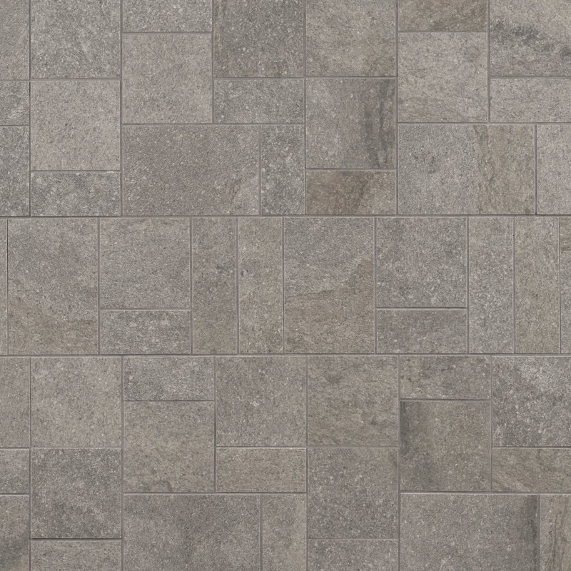 Carreau de mosaïque mural en porcelaine de 11,8 po x 15,7 po Mosaics, Gris