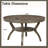Aaronveer Round Solid Wood Top Dining Table