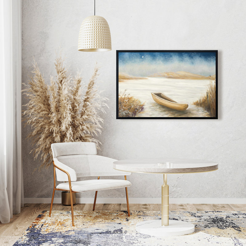 "Bateau au milieu d'un marais" sur toile