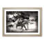Mother and Baby Elephant Strolling in Abstract - Picture Frame Painting Print-55725261-55725266