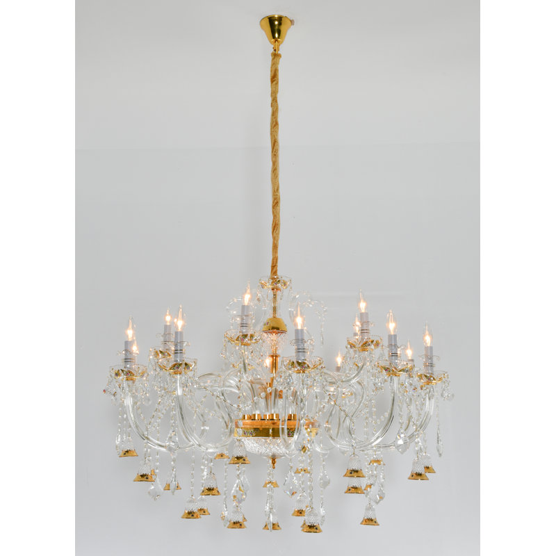 Lustre classique en cristal 24 lumières Jasilyn