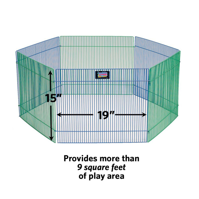 Aqua and Purple Metal Small Animal Playpen