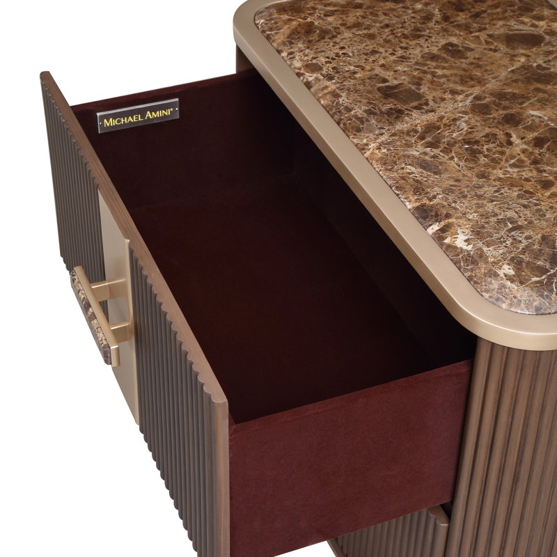 West Kensington 2-Drawer Nightstand - Medium Espresso, Brown