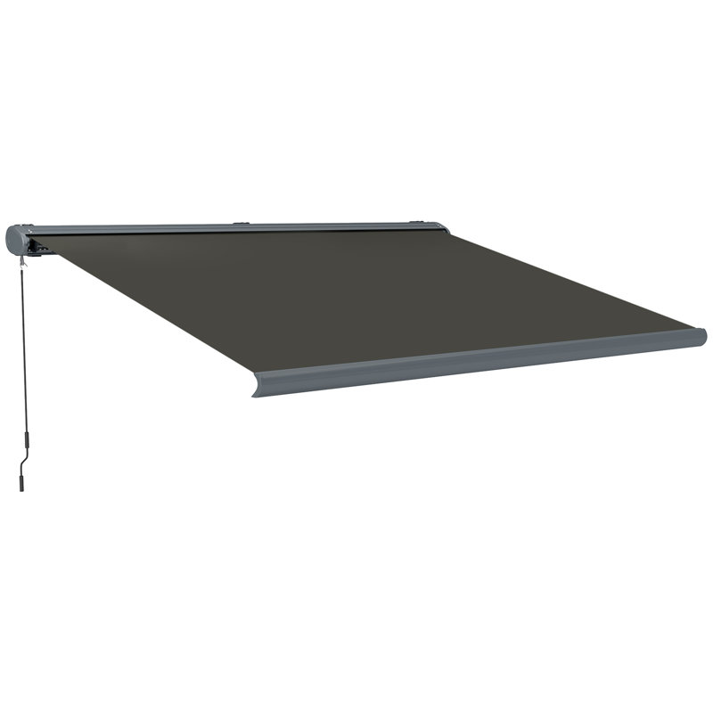 Brayden 4x3(m) Full Cassette Electric Awning, Aluminium Frame, Dark Grey