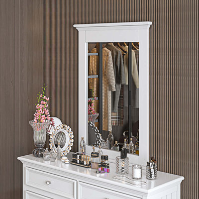 Miroir rectangulaire pour commode en bois