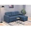 Canapé-lit modulaire convertible en L convertible, meubles d'appoint élégants, canapé-lit escamotable pour petits espaces et salons, bleu-1941141598