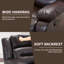 Fauteuil inclinable manuel standard en similicuir de 79,9 po de largeur-1031372970