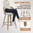 Curved Upholstered Swivel Counter Stools — Mid-Century Modern Design-750219745