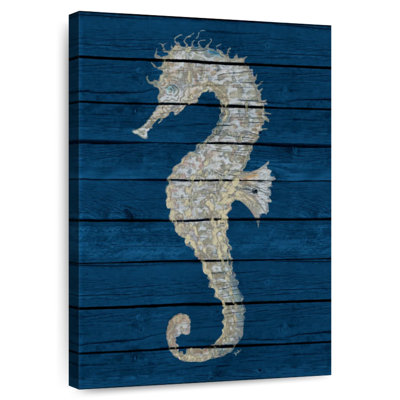 Hippocampe antique Brampt sur bleu II