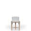 Banc de couleur sable pour espaces variés, siège rembourré, banc en tissu Triad Bases, bases, garnitures cloutées