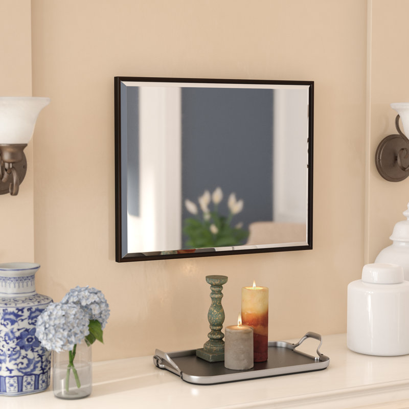 Ferndown Metal Flat Wall Mirror, 30" H x 18" W