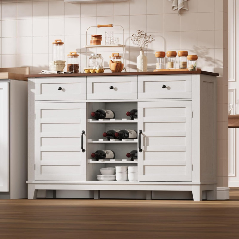 Farmhouse 53.5'' Buffet Cabinet with Storage, Wood Rustic Sideboard