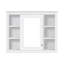 Armoire de rangement pour salle de bain avec miroir, 35 po x 27,5 po, paroi intérieure spacieuse pour la salle de bain, design fonctionnel, apparence élégante-206632703