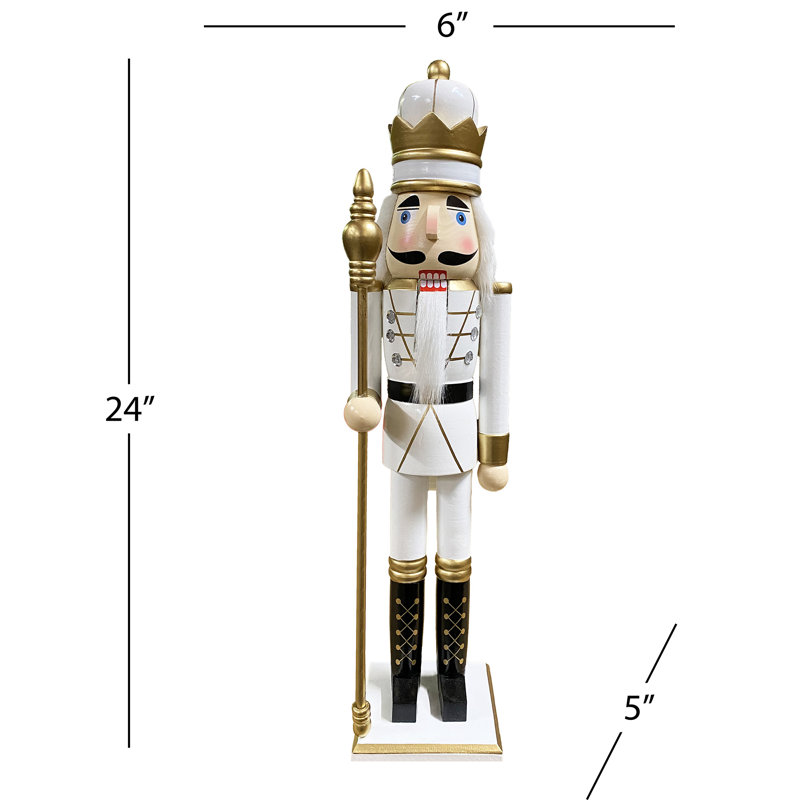 2 Piece King and Guard Nutcracker Set