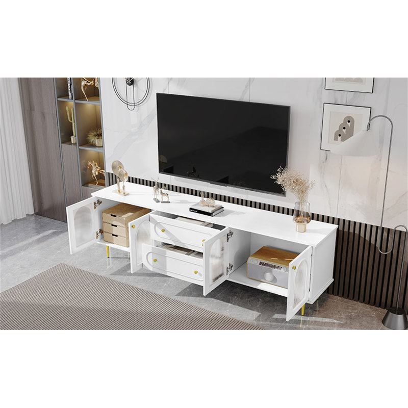 Meuble télé 78,7 po VIBE HAUS, Blanc