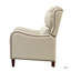 Fauteuil inclinable manuel en cuir véritable avec pattes en bois massif Beecher Traditional-529000370