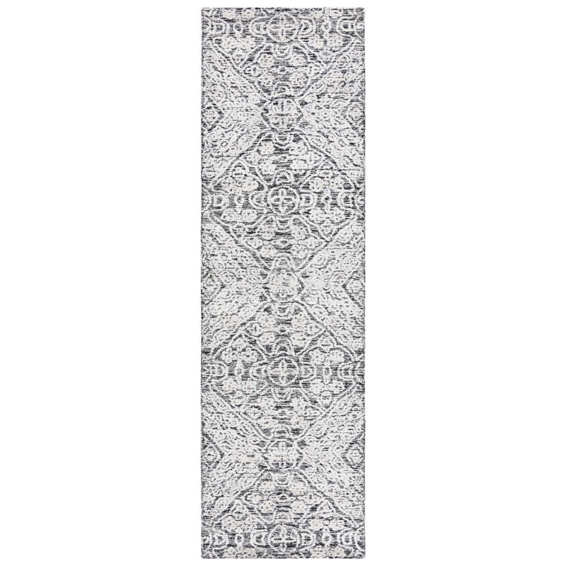 Tapis en laine / coton touffeté à la main Bathsheba, Tapis de couloir 2 pi 3 po x 8 pi