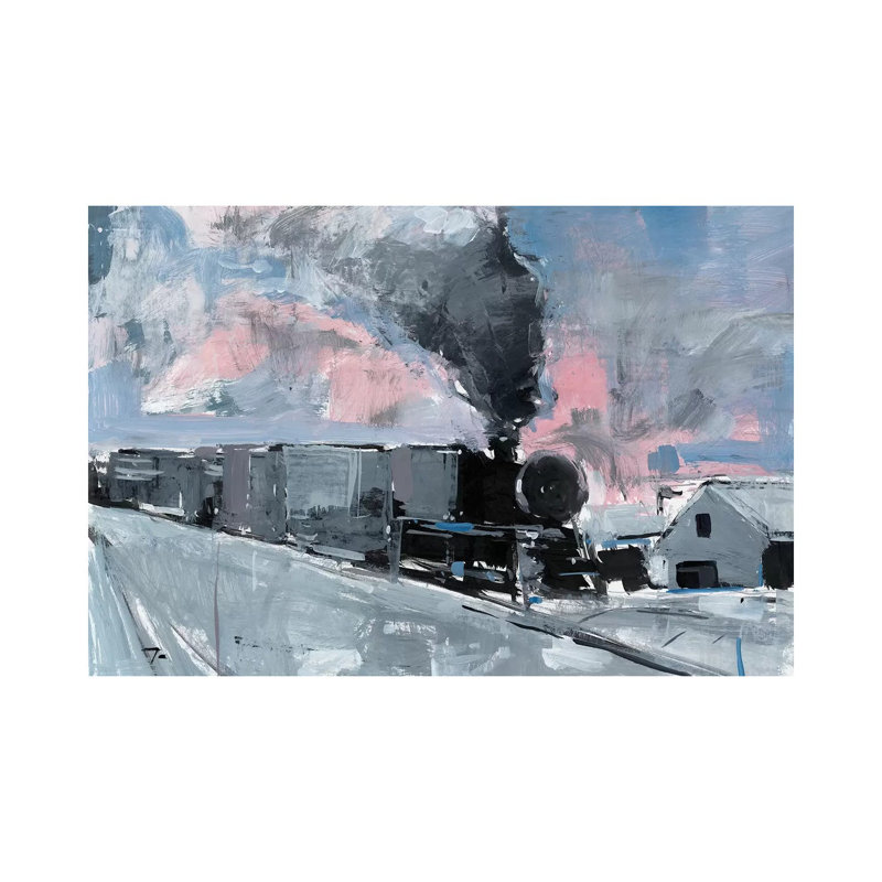 Train Station by Jose Trujillo - No Frame Painting on Canvas, 45.72cm H x 66.04cm W x 1.905cm D