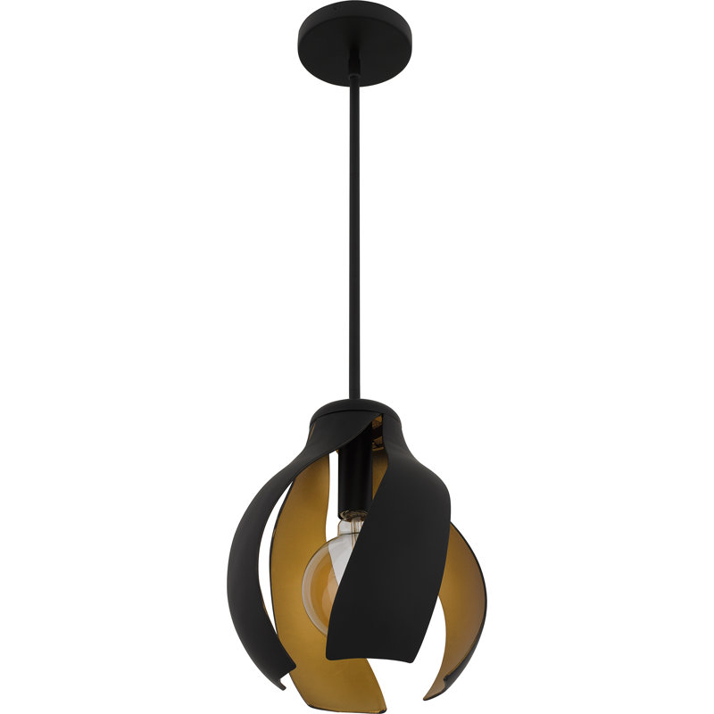 Krenn 1-Light Pendant Light, Matte Black