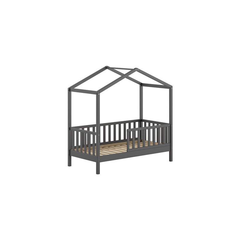 Junior Kids Bed, 70 x 140cm, Black