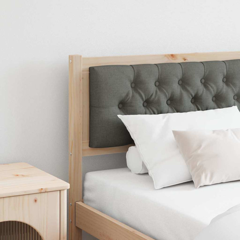 Solid Wood Headboard, DE Size - 180 x 220 cm, Brown, Dark Grey