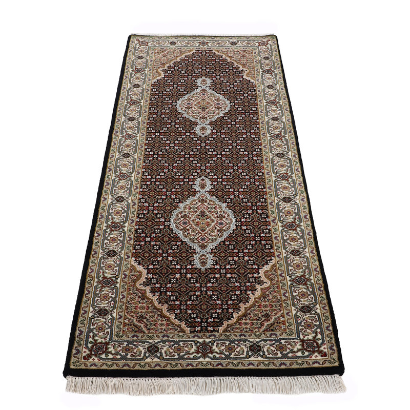 Tabriz Mahi Oriental Wool Hand Woven Area Rug, Runner 80 x 300cm