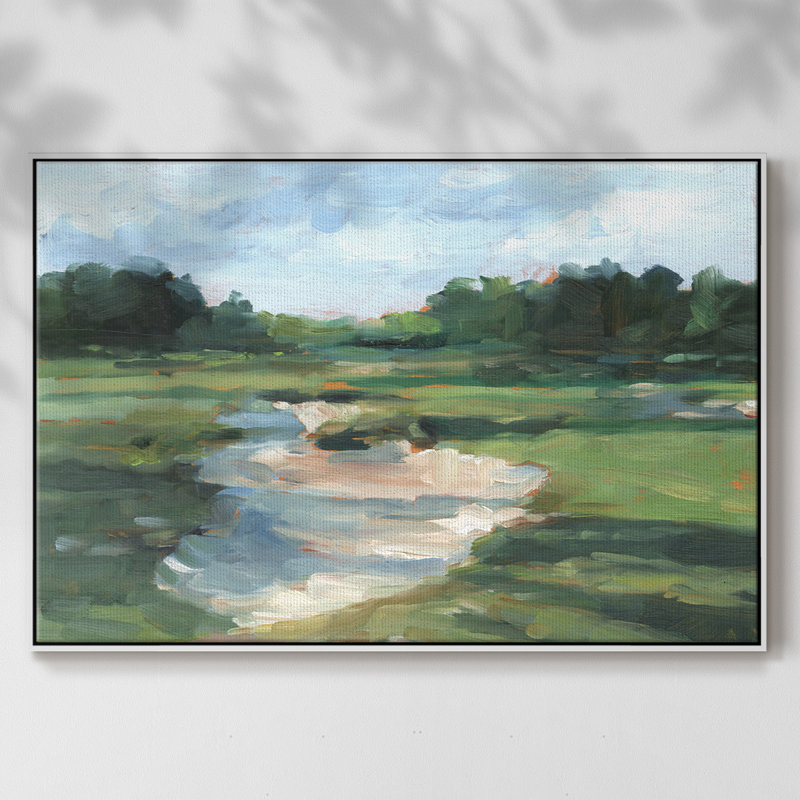 «Golf Course Study», toile tendue avec cadre I, Blanc, H 25 po x l 37 po x P 2 po