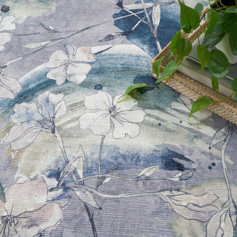 Ariana Machine Washable Cotton Area Rug with Non-Slip Backing, Rectangle 9'2" x 12'