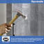 66 à 72 po X P 76 po H Porte de douche coulissante simple sans cadre avec (10 mm) en verre trempé-107225055