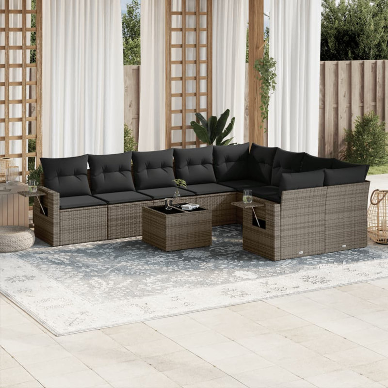 Ensemble de canapé de jardin Vidaxl gris