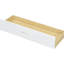 Structure de lit double blanche avec tête de lit avec rangement, 2 tiroirs, et en bois de pin +, tablettes intégrées faciles à monter, capacité de charge élevée et rembourrée-1505571016