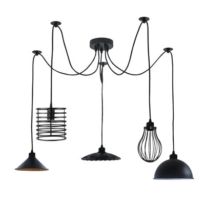 Mulak 5 - Light Black Cluster Pendant
