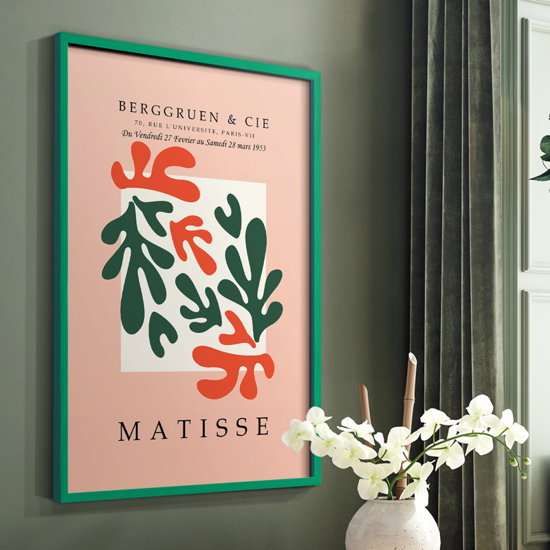Impression encadrée Matisse Cccxxx - Bois massif, Vert, H 10 po x l 8 po